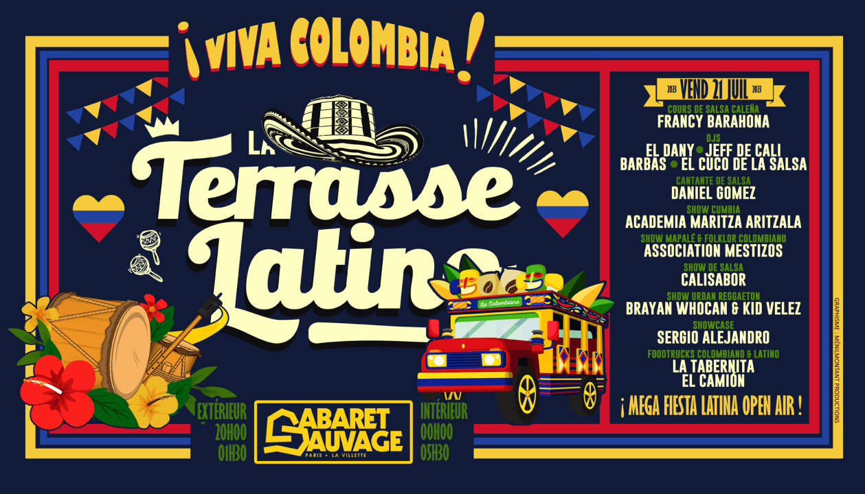 La Terrasse Latino : édition spéciale ¡ Viva Colombia