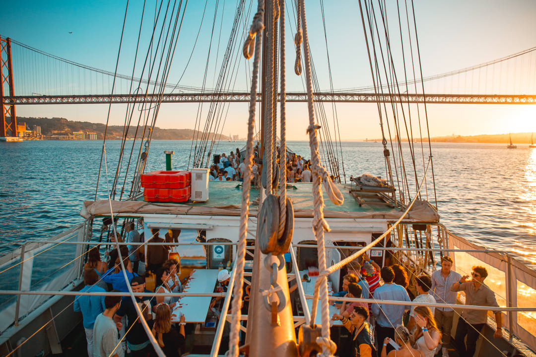 Lisbon Boat Party Sunset