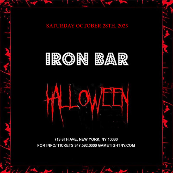 🎫 Iron Bar NYC Times Square Halloween party 2023 Shotgun Tickets