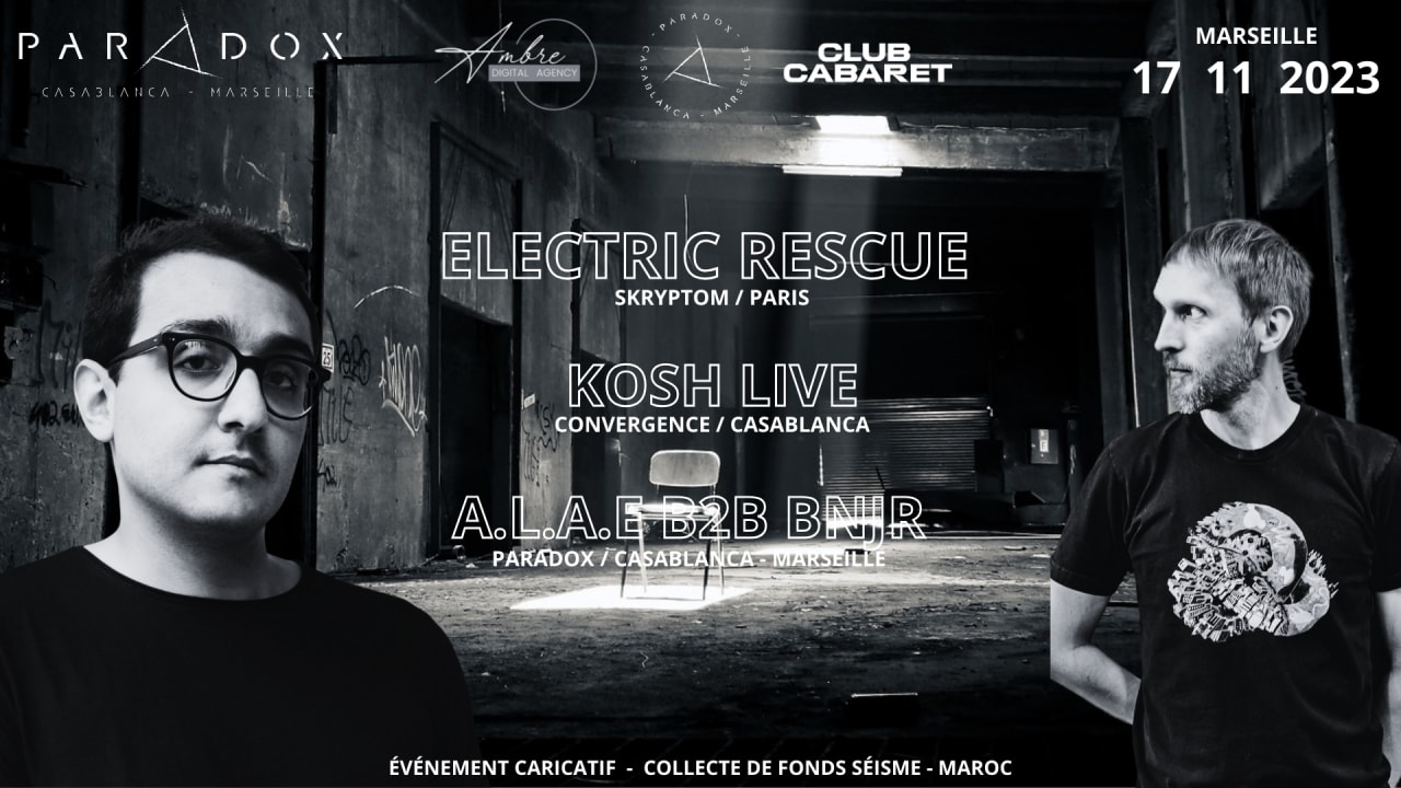 Electric Rescue, Kosh [Live], A.L.A.E B2B BNJR | CCxParadox