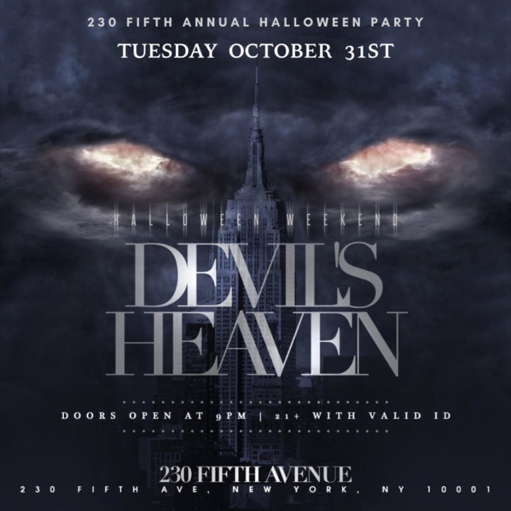 Devil's Heaven @ 230 Fifth Rooftop - TUESDAY 10/31