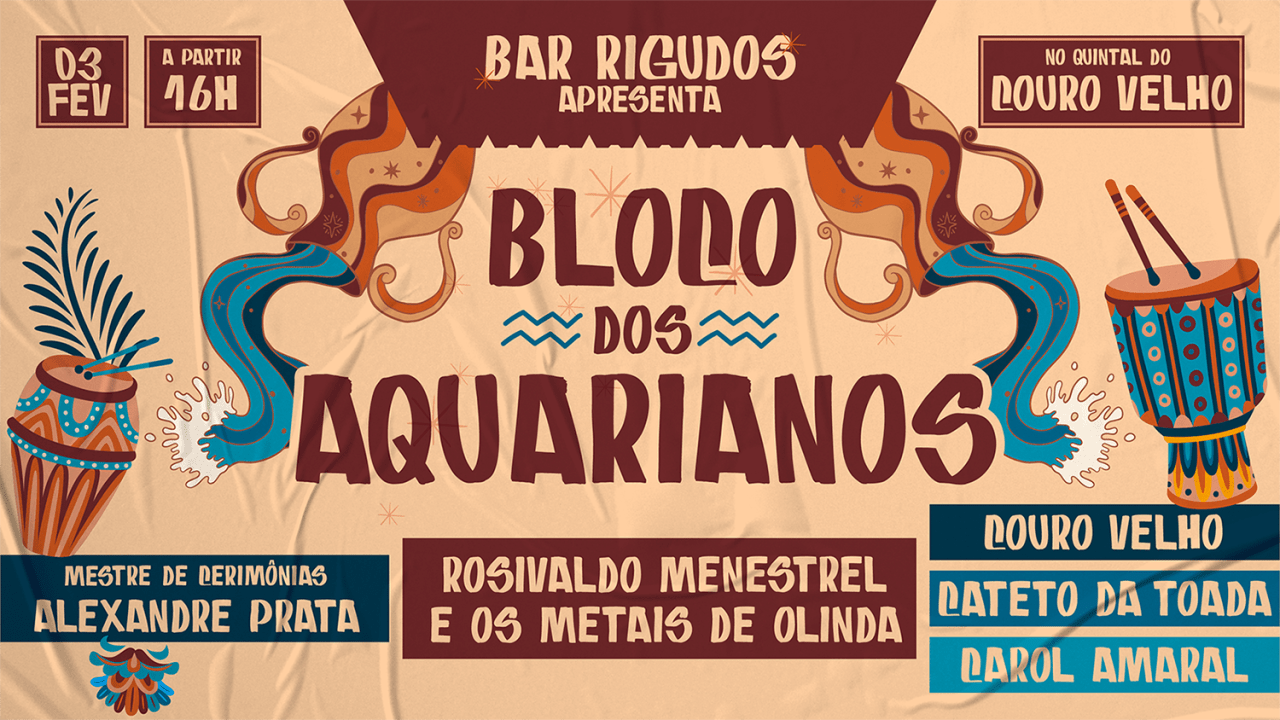 Bar Rigudos apresenta: Bloco dos Aquarianos 2024