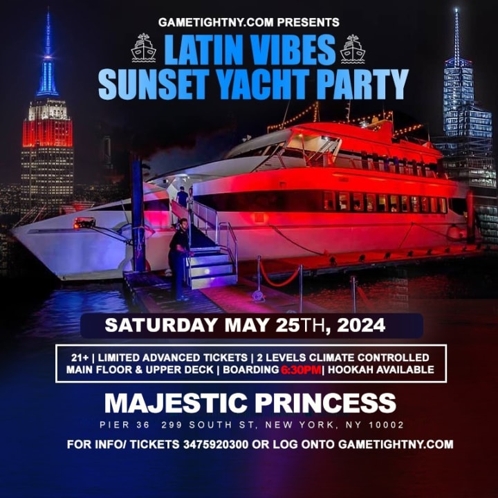 Latin Vibes Sat NYC MDW Majestic Princess Party Cruise 2024