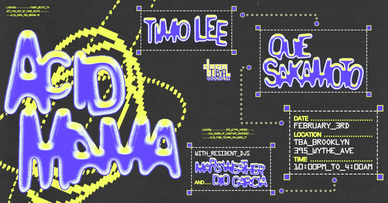 Acid Mama: Que Sakamoto, Timo Lee, Dio Garcia, Marsweather