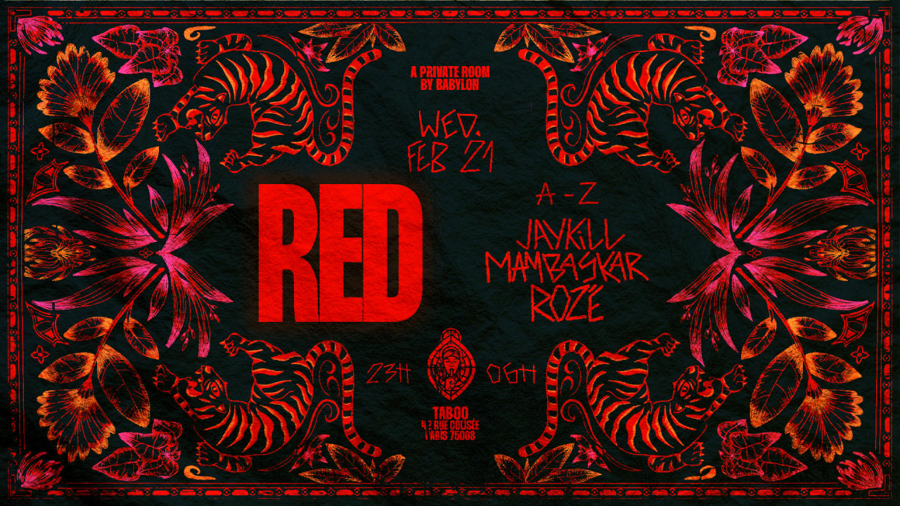 RED 21/02 - A Private Room By Babylon @Taboo