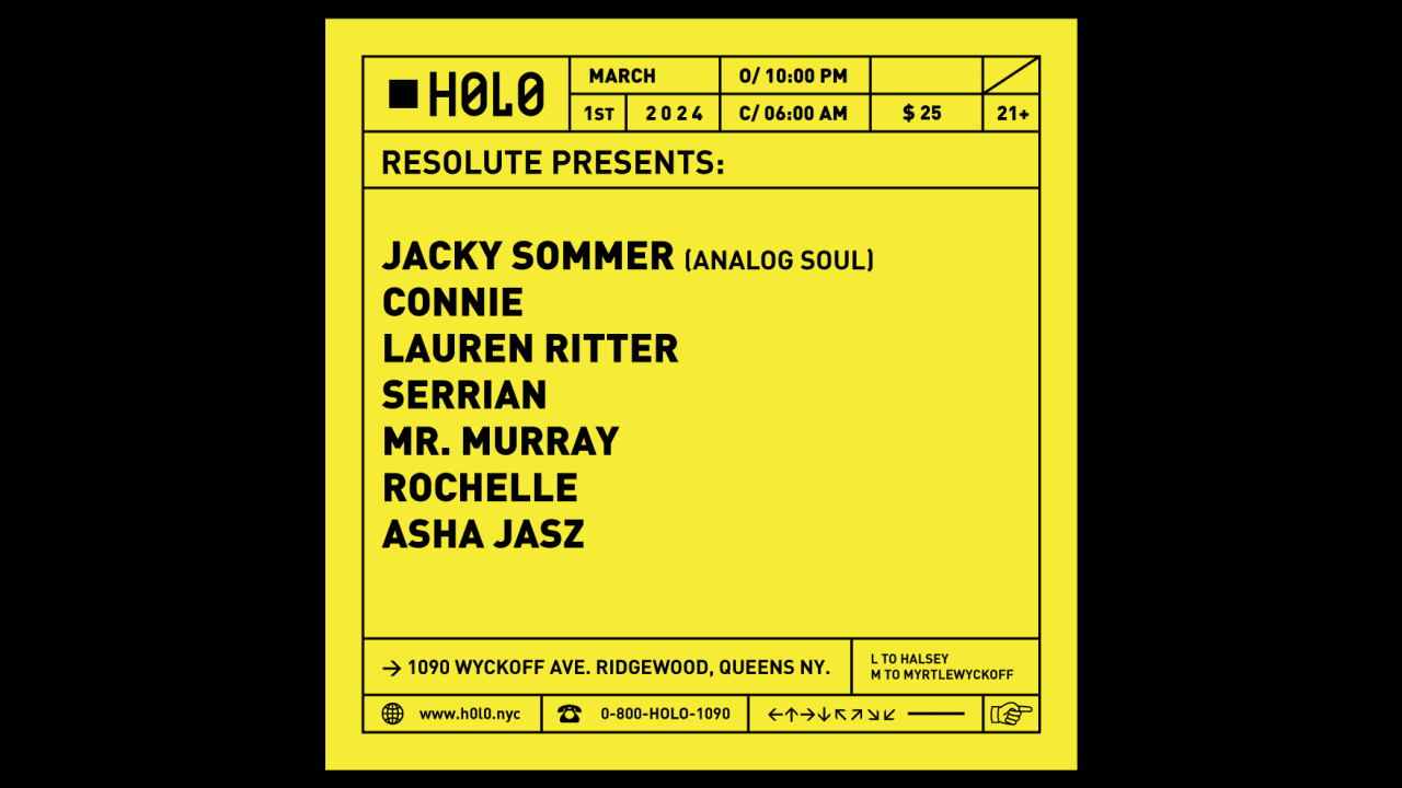 ReSolute with Jacky Sommer, Connie, Lauren Ritter + more