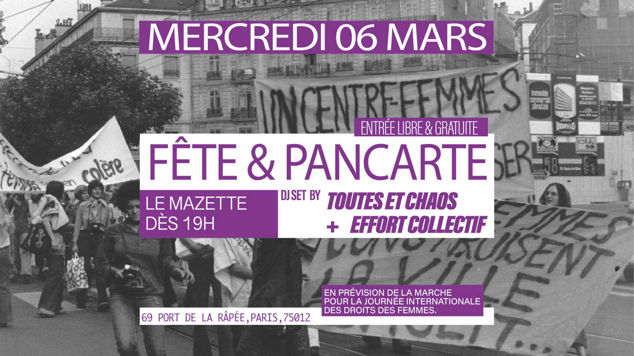 Fête & Pancarte : atelier de pancarte et DJ set