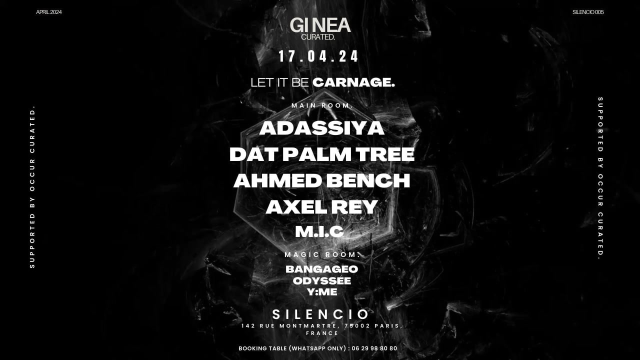 GINEA W/ ADASSIYA, DAT PALM TREE, AHMED BENCH, AXEL REY, MIC