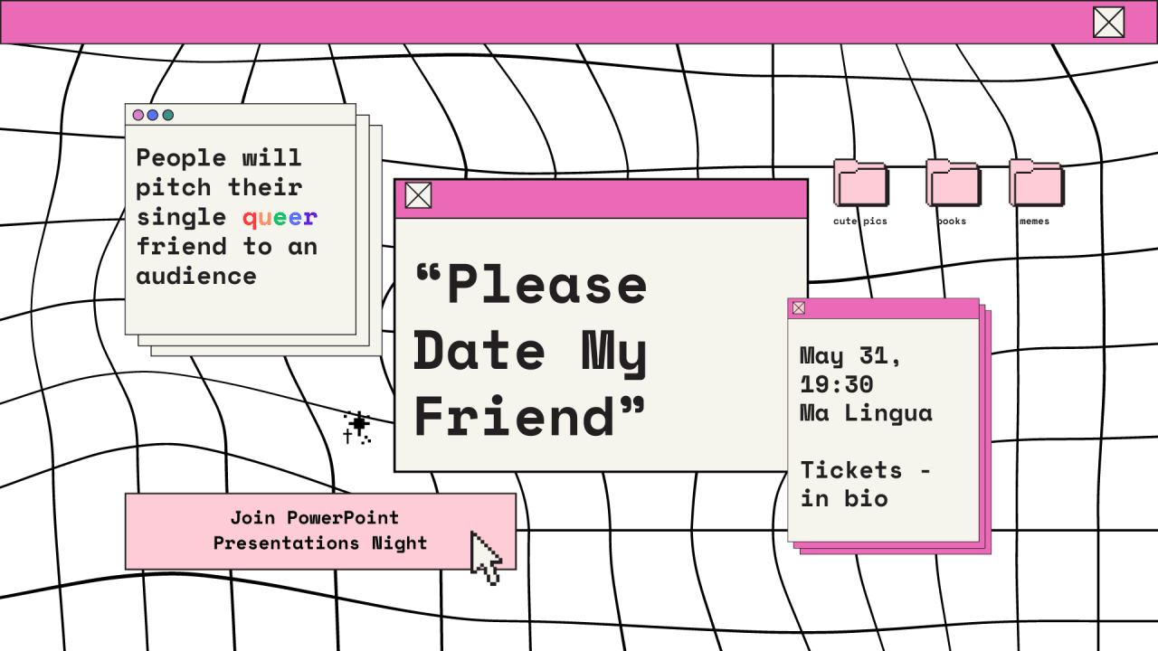 "Please Date My Friend" PowerPoint Presentation Night