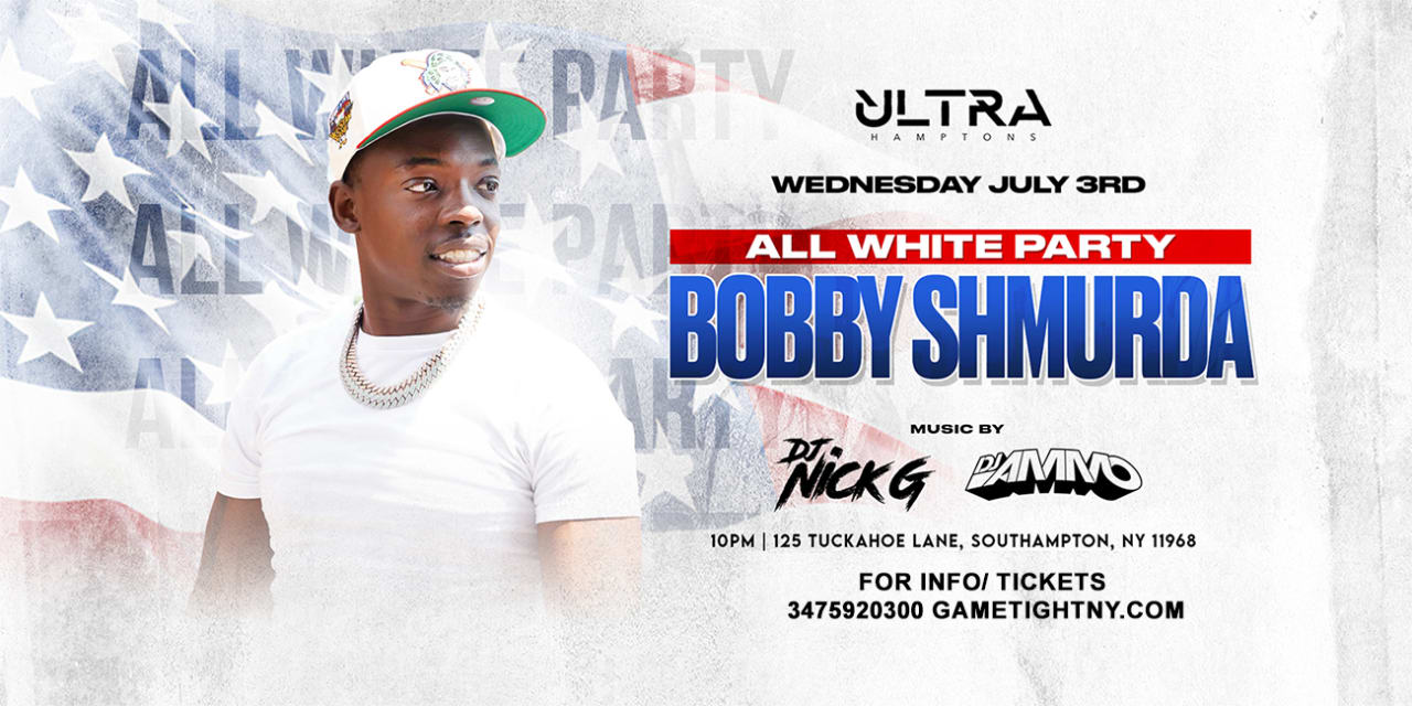 Bobby Shmurda live All White Party Ultra Club Hamptons 2024