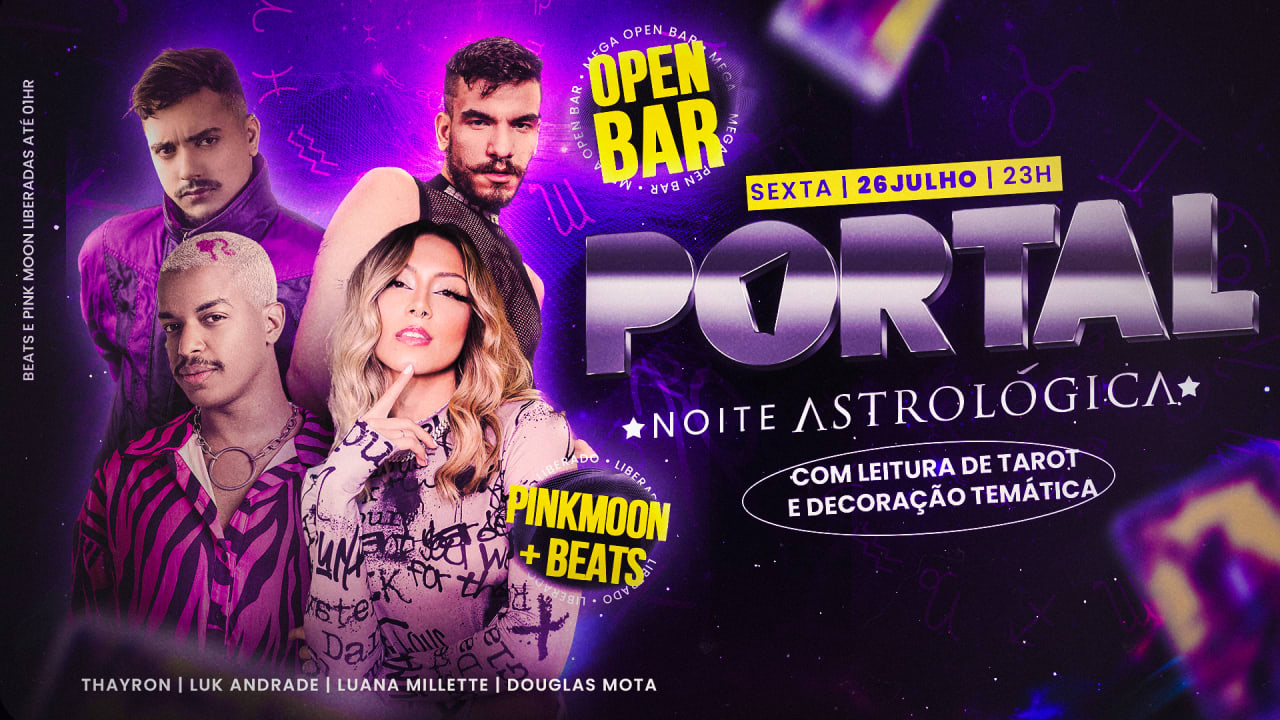 Noite Astrológica - Portal Club / Tarot Free + Mega Open Bar