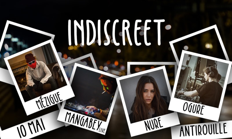 INDISCREET w/ Mézigue, Mangabey, Nure, Ogure  cover