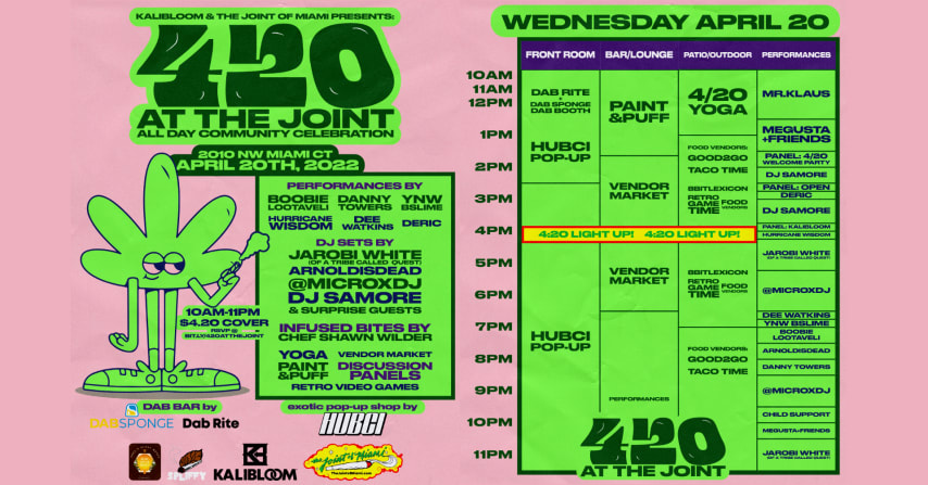 4/20 @ The Joint of Miami cover