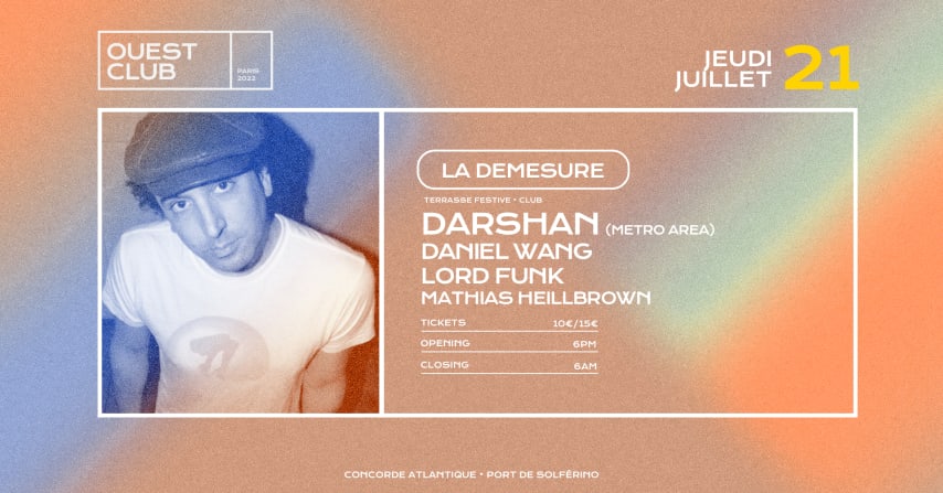 Démesure Ouest Club — Darshan (Metro Area), Daniel Wang, Lord Funk cover