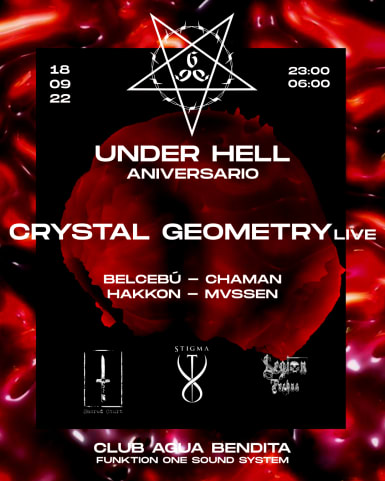 UNDER HELL ANIVERSARIO present CRYSTAL GEOMETRY cover