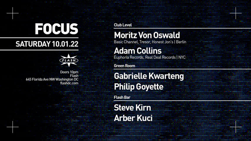 FOCUS: Moritz Von Oswald - Adam Collins - Gabrielle Kwarteng cover