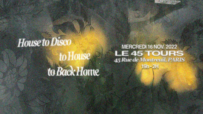HOUSE TO DISCO TO HOUSE TO BACK HOME cover