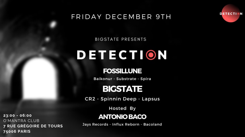 Detection Presents Bigstate w/ Fossillune and Antonio Baco cover