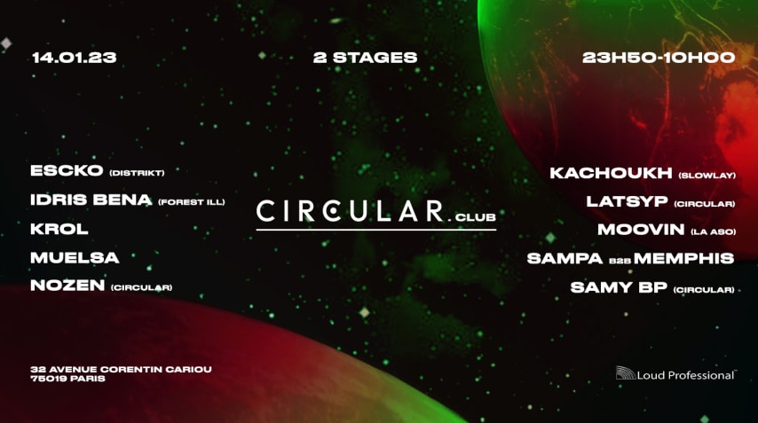 CIRCULAR CLUB : ESCKO, IDRIS BENA, MUELSA, NOZEN & MORE cover