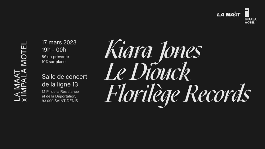 Concert KIARA JONES + LEDIOUCK + FLORILEGE RECORD  cover