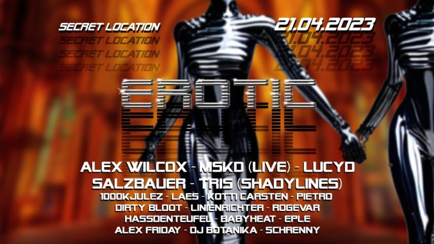 EROTIC w/ ALEX WILCOX, MSKD (live), Salzbauer, Lucyd, TRIS cover