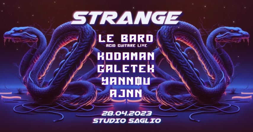 STRANGE invite LE BARD, KODAMAN, GALETEK, YANNØU cover