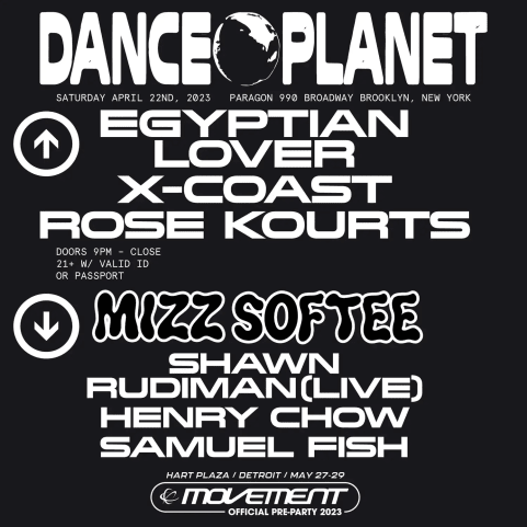 DANCE PLANET: EGYPTIAN LOVER, X-COAST + MIZZ SOFTEE cover