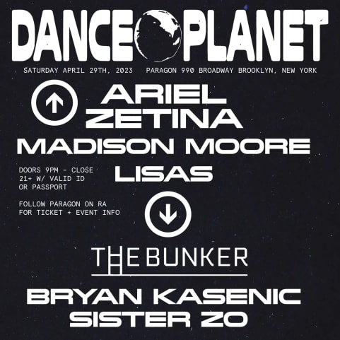 DANCE PLANET: ARIEL ZETINA, MADISON MOORE + THE BUNKER cover