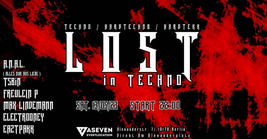 !LOST! in Techno! w/ A.N.A.L. / TSBiN / FREULEIN P and more cover