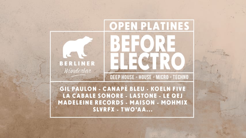 Before Electro #openplatines : Gil Paulon [résident] cover