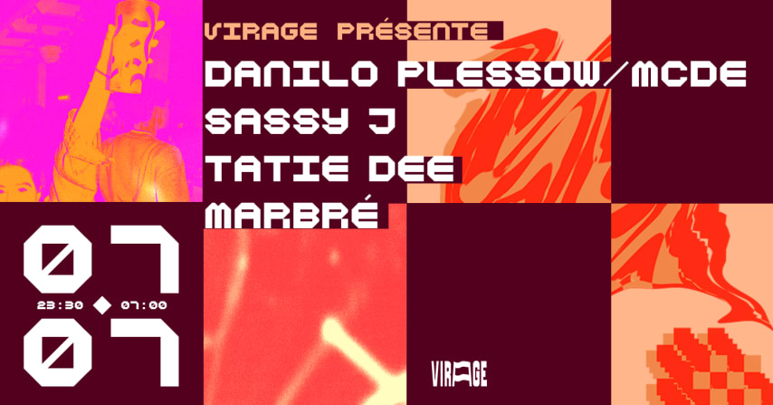 VIRAGE présente | Danilo Plessow (MCDE), Sassy J, Tatie Dee cover