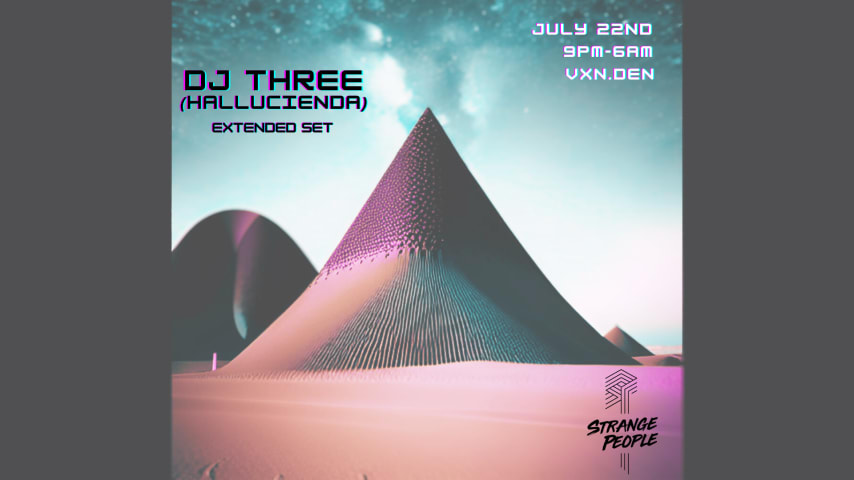 STRANGE PEOPLE presents: DJ THREE cover