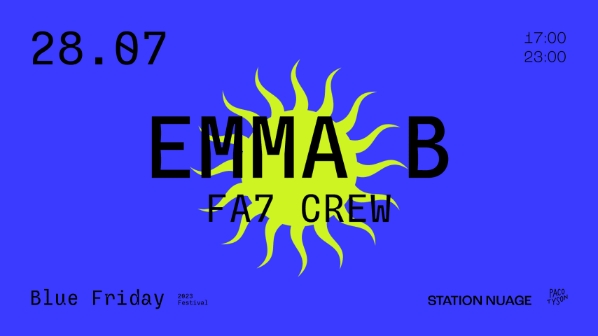 BLUE FRIDAY w/ EMMA B, FA7 Crew cover