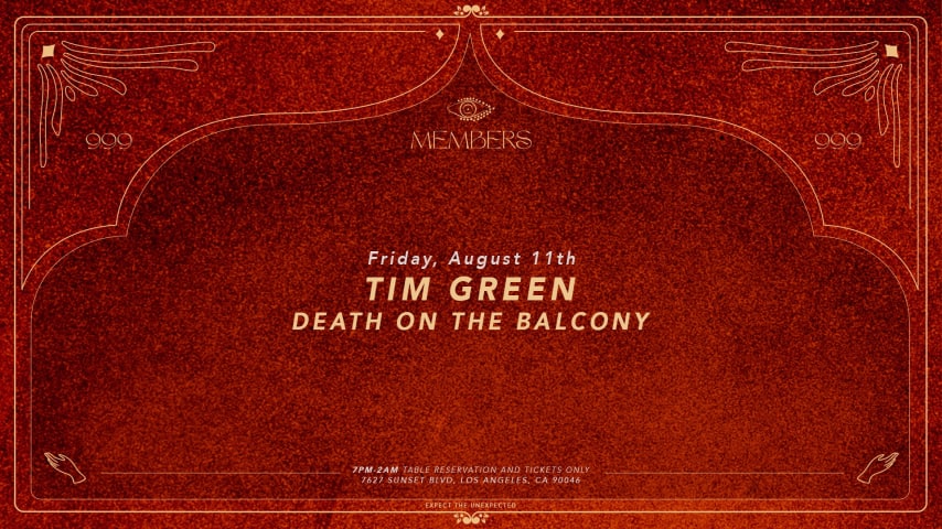 Members Anniversary with Tim Green & Death On The Balcony cover