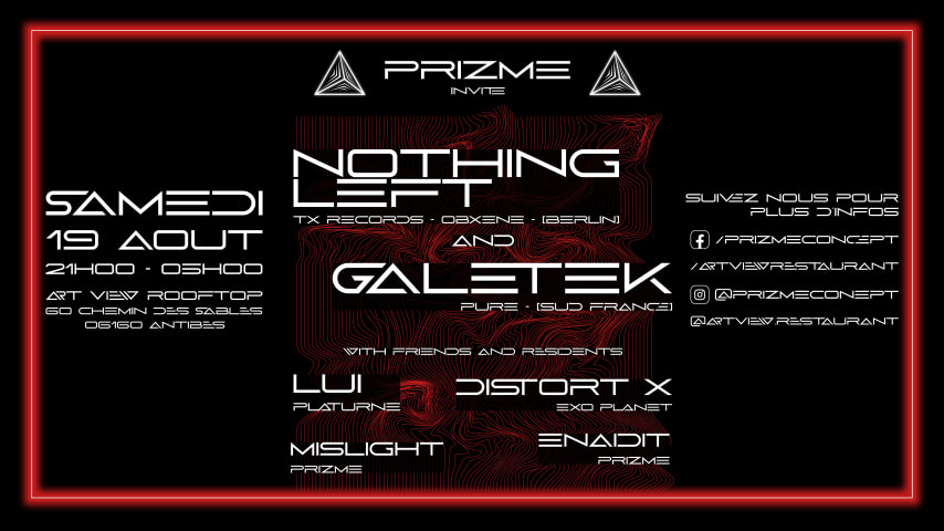 PRIZME invite NOTHING LEFT & GALETEK @ Art View Rooftop cover