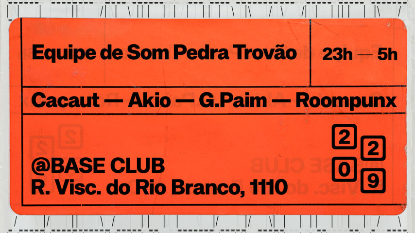 PEDRA TROVÃO @ BASE CLUB cover