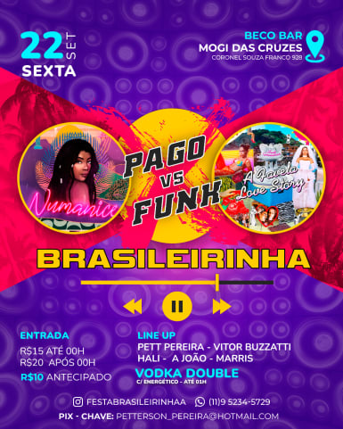 Pagofunk Da Brasileirinha 22/09 Sexta Feira