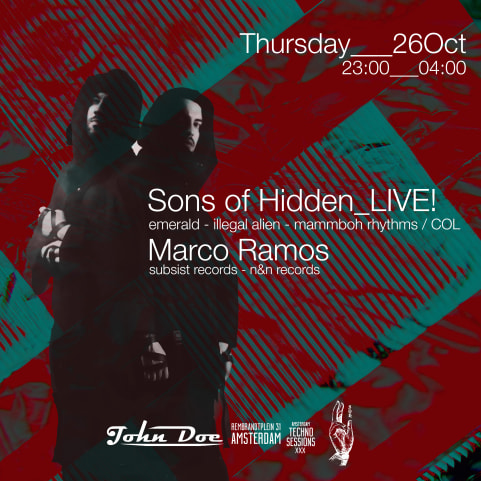 Amsterdam Techno Sessions with Sons Of Hidden LIVE! - COL cover