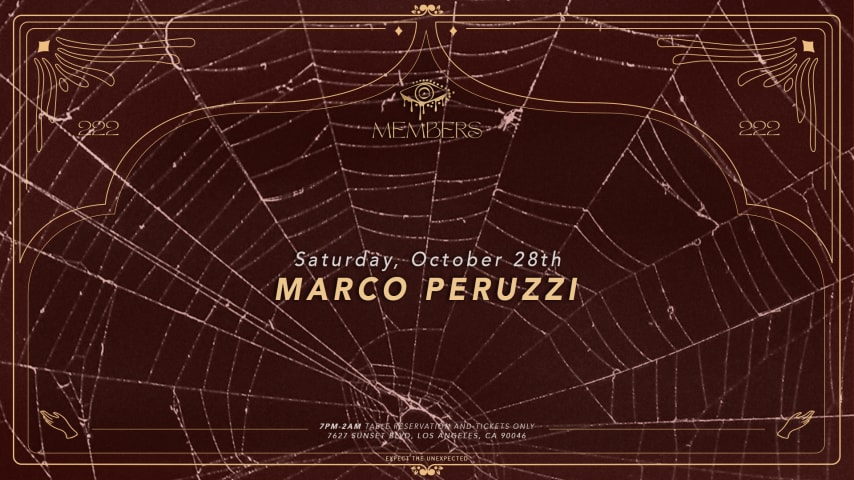 Halloween Party at Members with Marco Peruzzi until 3am! cover