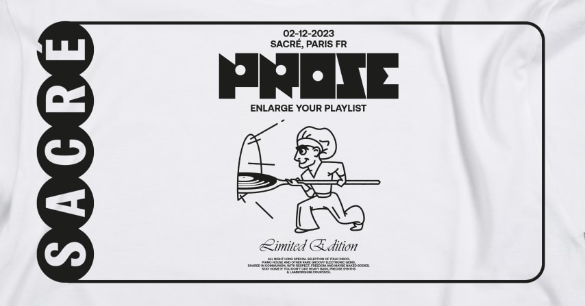 Sacré présente Prose.fm Limited Edition cover