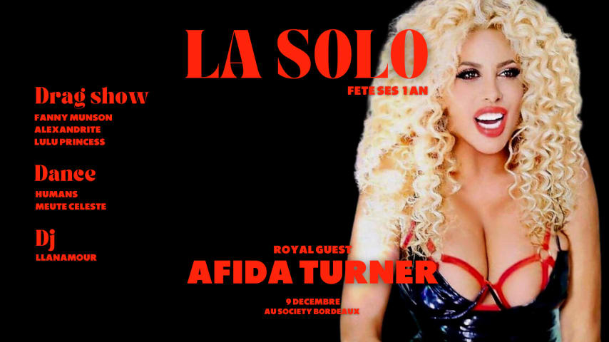 LA SOLO Fête ses 1 an X AFIDA TURNER cover