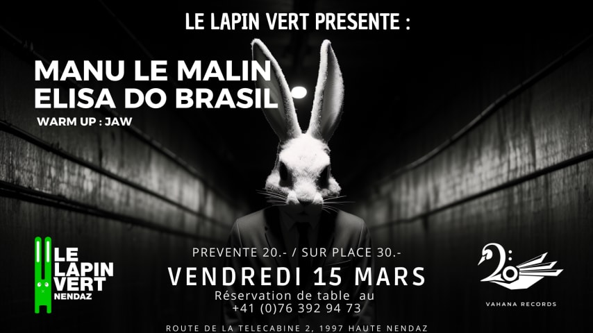 LE LAPIN VERT : MANU LE MALIN - ELISA DO BRASIL - JAW cover