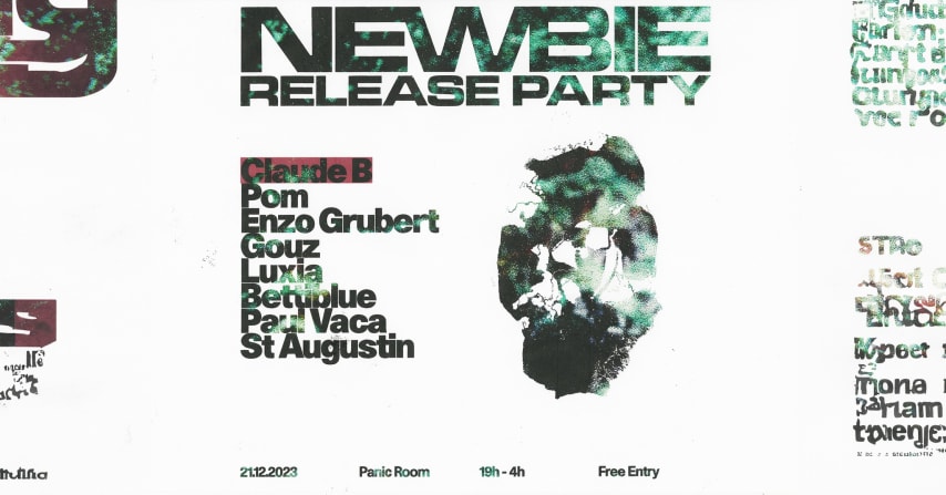 RELEASE PARTY : Claude B - Newbie cover