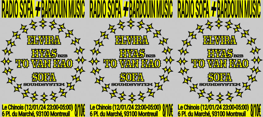 Radio Sofa x Bardouin : Elvira, Hyas b2b To Van Kao, Sofa cover