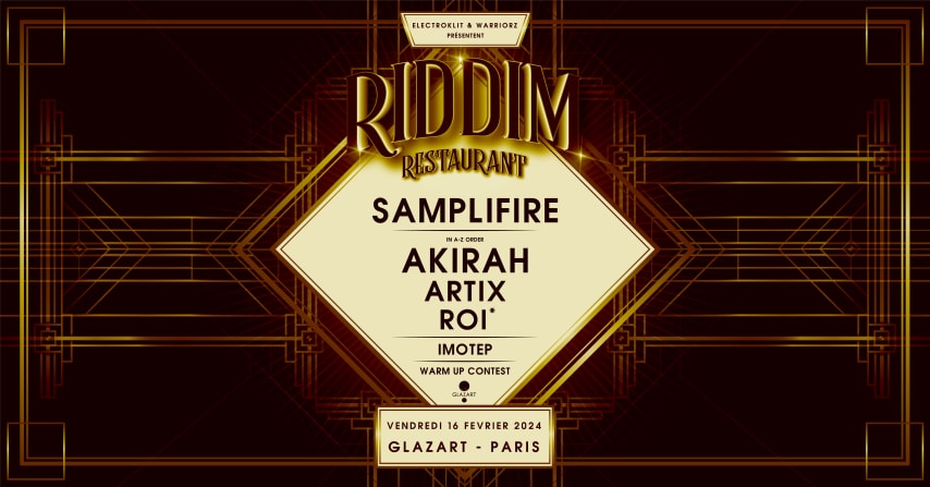 RIDDIM RESTAURANT X GLAZART : SAMPLIFIRE, AKIRAH &more cover