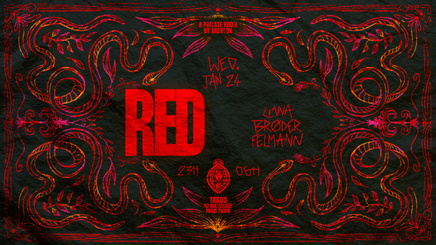 RED 24/01 - A Private Room By Babylon @Taboo cover