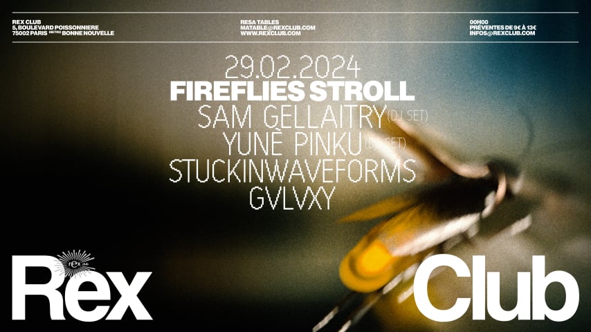 Fireflies Stroll: Sam Gellaitry (djset) & more cover