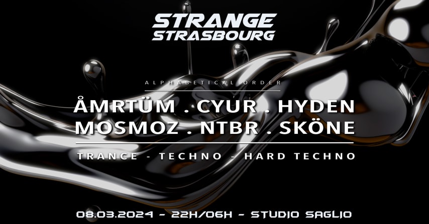 STRANGE invite SKONE + AMRTUM + MOSMOZ + NTBR + HYDEN cover