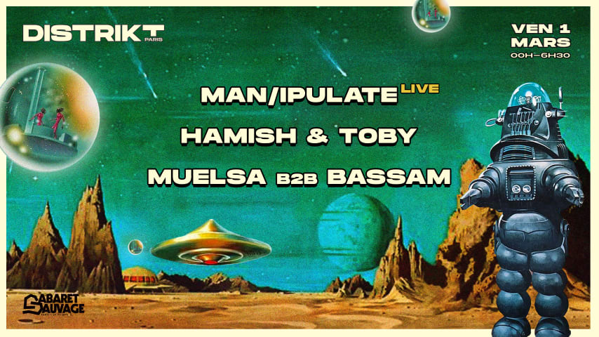 DISTRIKT w/ MAN/IPULATE (live), HAMISH & TOBY and MUESLA cover