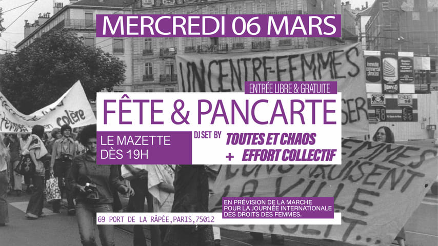 Fête & Pancarte : atelier de pancarte et DJ set cover